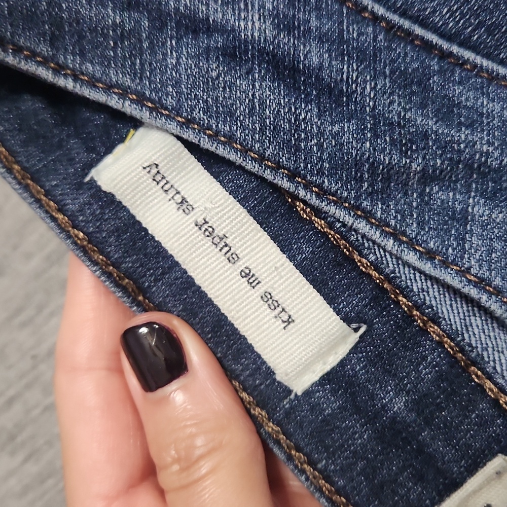 Jessica Simpson Brand "Kiss Me" Super Skinny Mid-Rise Dark Denim Jeans Jeggings - Picture 10 of 14